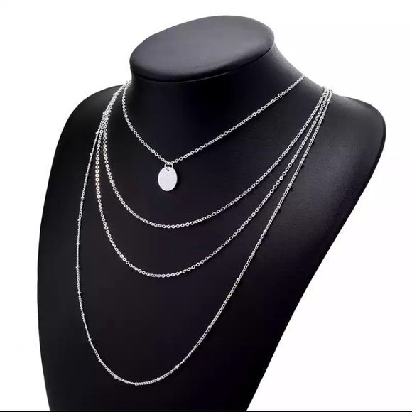 GOLD - AVERY Layered Trendy Necklace - Picture 2 of 4